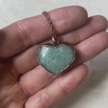 Load and play video in Gallery viewer, Amazonite Heart Necklace #4 - Ready to Ship
