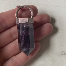 Load and play video in Gallery viewer, Fluorite Polished Point Necklace #4 - Ready to Ship
