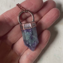 Load and play video in Gallery viewer, Fluorite Polished Point Necklace #1 - Ready to Ship
