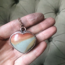 Load image into Gallery viewer, Polychrome Jasper Heart Necklace #11

