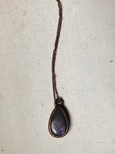 Load image into Gallery viewer, Medium Labradorite Teardrop Necklace (Purple)- Ready to Ship
