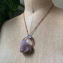 Load image into Gallery viewer, Amethyst Spirit Quartz with Rainbow Moonstone Necklace #2 - Ready to Ship
