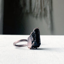 Load image into Gallery viewer, Black Tourmaline Statement Ring #3 (Size 7)
