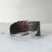 Load image into Gallery viewer, Electroformed Feather Cuff with Raw Chakra Stones #1 - Ready to Ship
