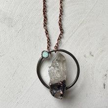 Load image into Gallery viewer, Clear Quartz Cluster &amp; Raw Opal Necklace - Ready to Ship
