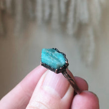 Load image into Gallery viewer, Raw Amazonite Ring - #5 (Size 9.75-10) - Ready to Ship
