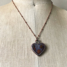 Load image into Gallery viewer, Moss Agate Heart Necklace #1 - Ready to Ship
