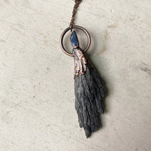 Load image into Gallery viewer, Black Kyanite &amp; Opal Necklace #2 - Ready to Ship
