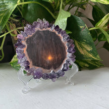 Load image into Gallery viewer, Raw Amethyst New Moon Scrying Mirror - Ready to Ship
