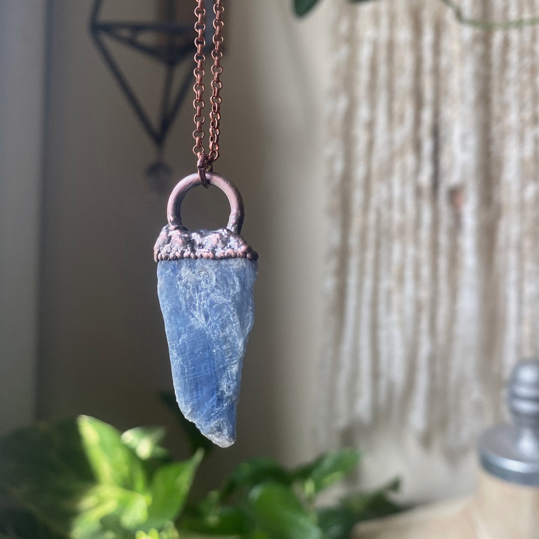 Raw Blue Kyanite Necklace #3 - Ready to Ship