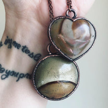 Load image into Gallery viewer, Polychrome Jasper Heart Necklace #8
