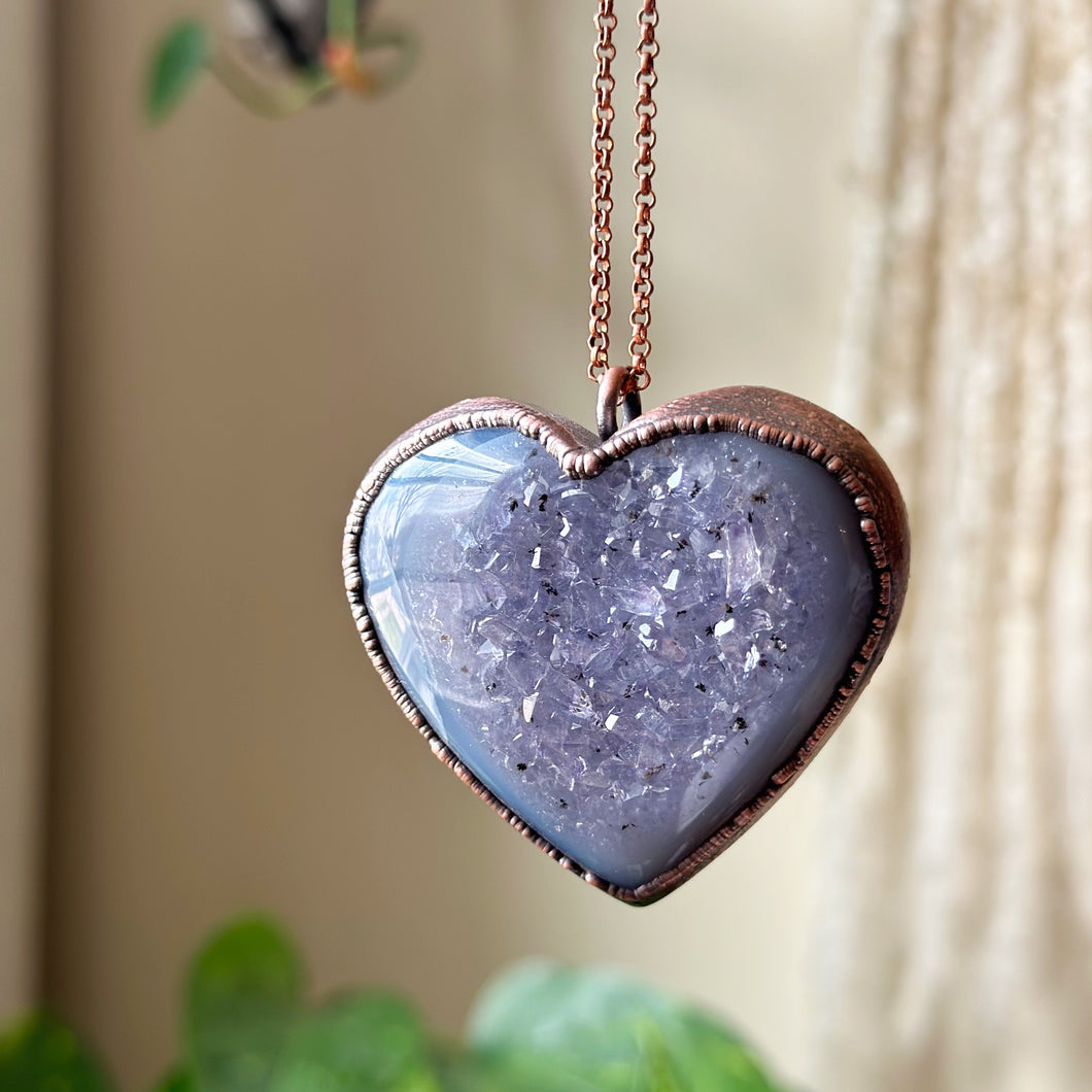 Druzy Heart “Shine On” Necklace #3 - Ready to Ship