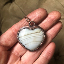 Load image into Gallery viewer, Botswana Agate Heart Necklace #4
