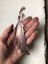 Load image into Gallery viewer, Electroformed Feather and Labradorite Necklace #3 - Moksha Collection
