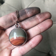 Load image into Gallery viewer, Polychrome Jasper Moon Necklace #13
