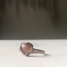 Load image into Gallery viewer, Sunstone Heart Ring - #4 (Size 7-7.25) - Ready to Ship
