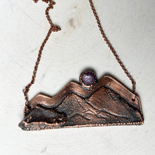 Load image into Gallery viewer, Pink Moonrise over the Mountains Necklace - Ready to Ship
