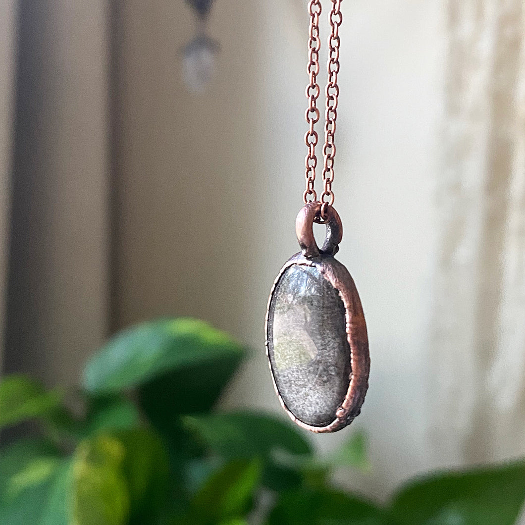 Silver Sheen Obsidian Necklace #1