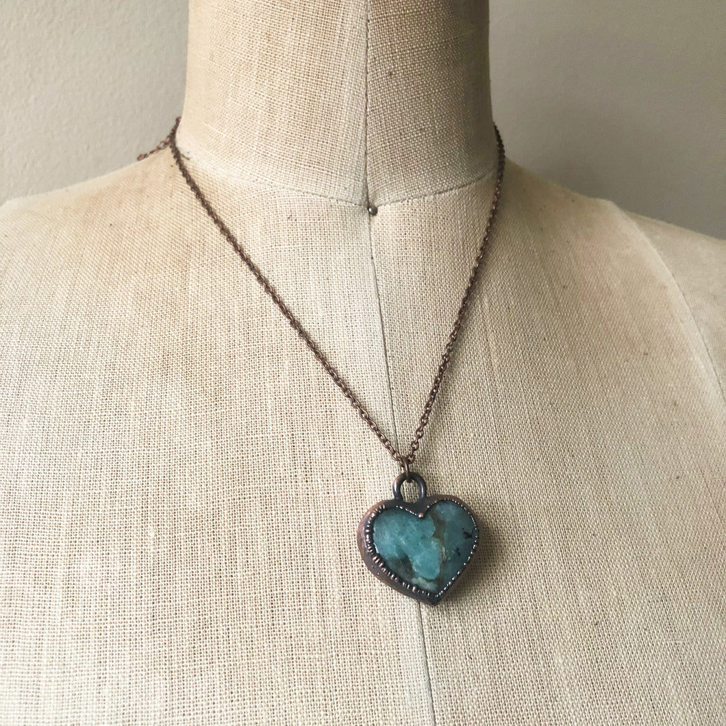 Amazonite Heart Necklace #3