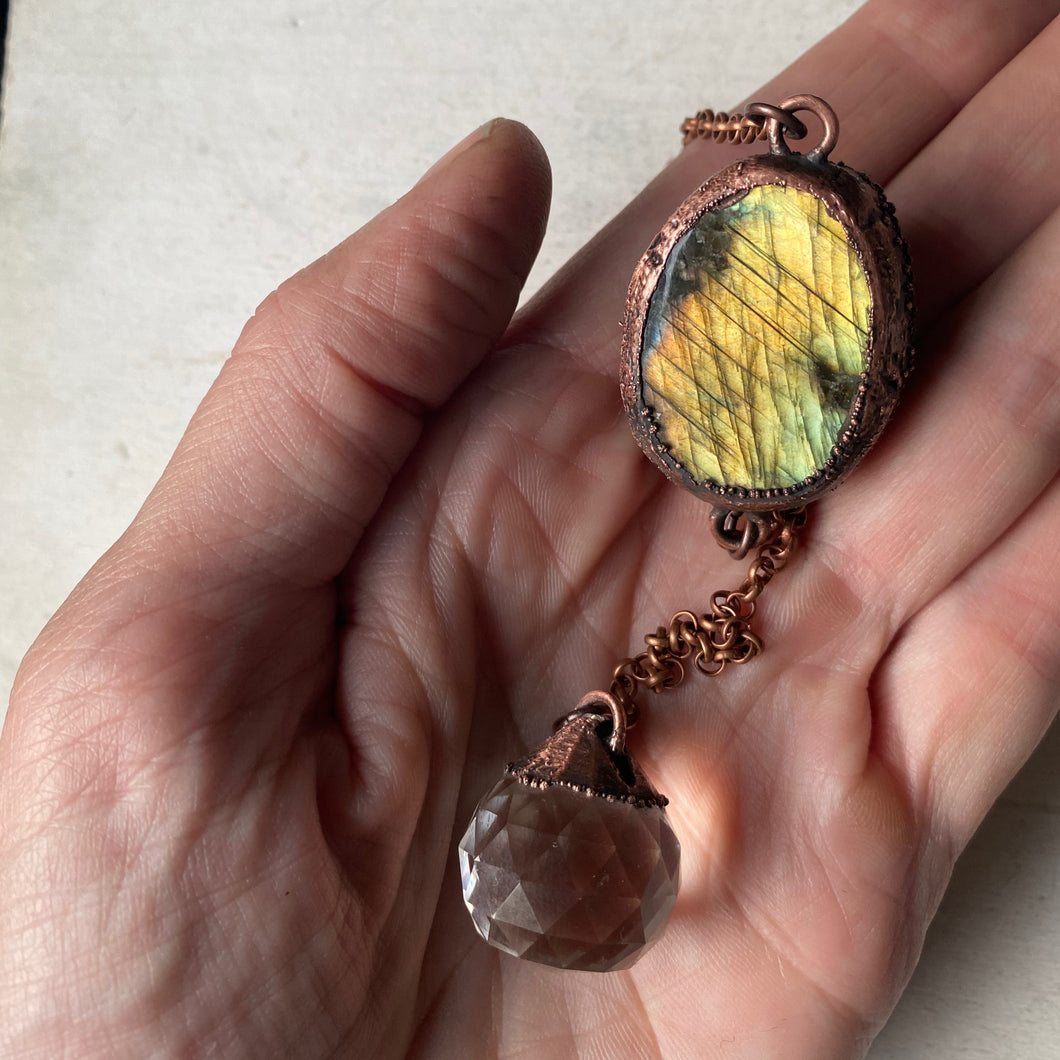 Small Sun Catcher with Labradorite Seer Stone #2 - Ready to Ship