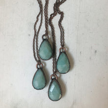 Load image into Gallery viewer, Faceted Amazonite Teardrop Necklace - Ready to Ship
