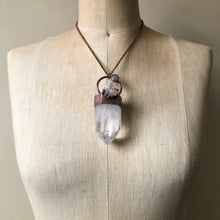 Load image into Gallery viewer, Clear Quartz Point, Angel Aura and Moonstone Necklace - Ready to Ship
