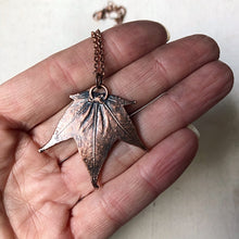 Load image into Gallery viewer, Electroformed Maple Leaf Necklace (Small) - Ready to Ship
