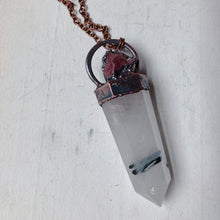 Load image into Gallery viewer, Tourmilinated Quartz Point &amp; Pink Amethyst Necklace #2
