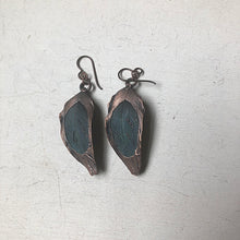 Load image into Gallery viewer, Electroformed Macaw Feather Earrings #1 - Moksha Collection

