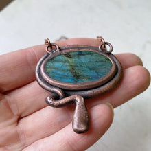 Load image into Gallery viewer, Labradorite with Sculpted Snake Necklace - Ready to Ship
