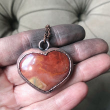 Load image into Gallery viewer, Polychrome Jasper Heart Necklace #4
