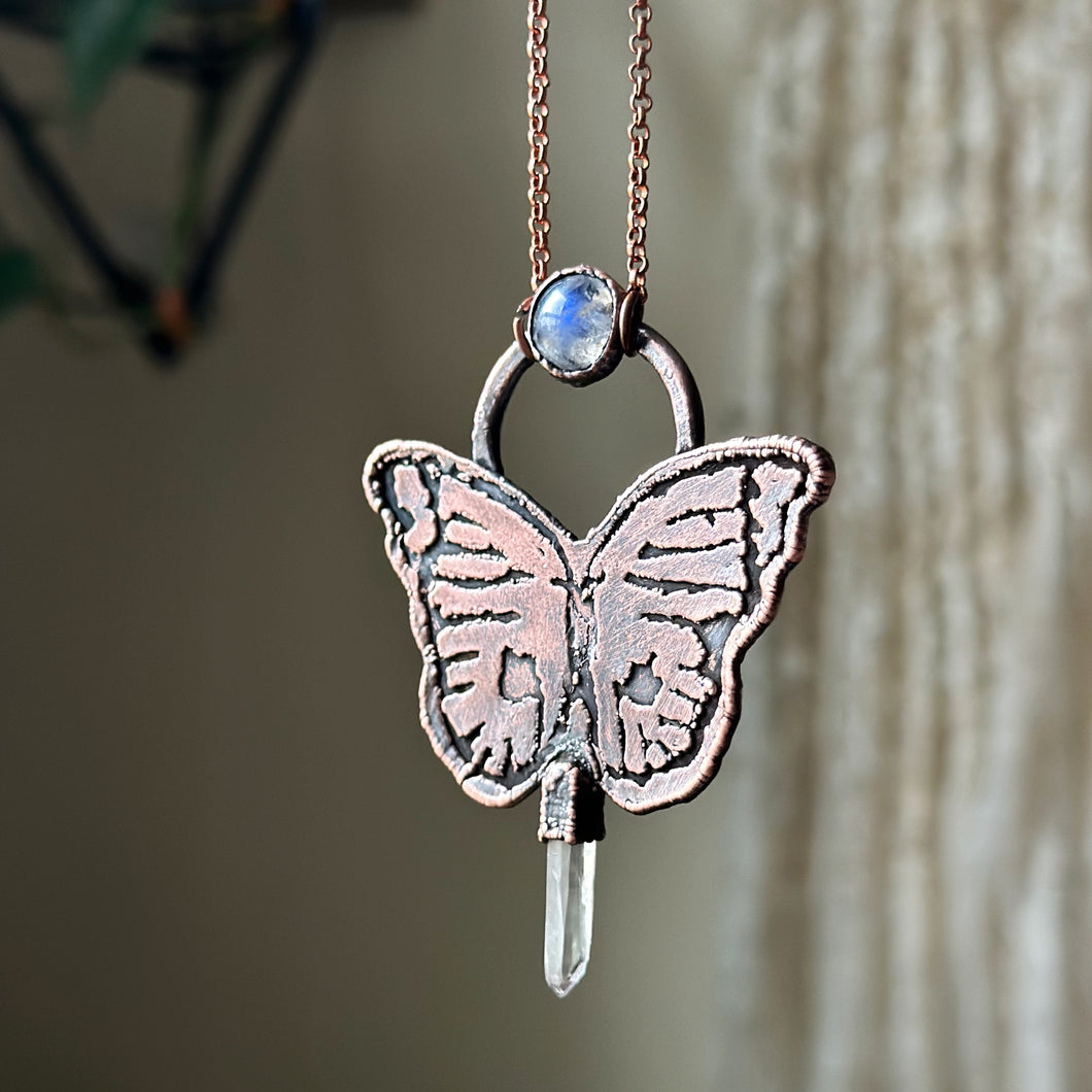 New Moon in Aries Butterfly Necklace - Ready to Ship