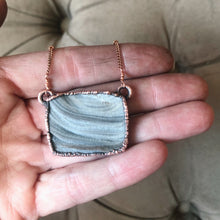 Load image into Gallery viewer, Chalcedony Rectangle Necklace - Ready to Ship
