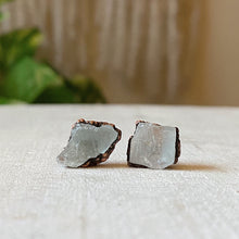 Load image into Gallery viewer, Raw Aquamarine Stud Earrings - Ready to Ship
