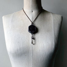 Load image into Gallery viewer, Raw Ruby &amp; Double Terminated Clear Quartz Point Necklace #3
