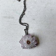 Load image into Gallery viewer, Amethyst Stalactite Slice Necklace #1 - Sterling Silver
