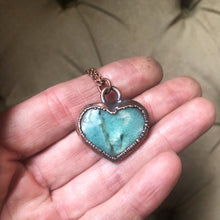 Load image into Gallery viewer, Amazonite Heart Necklace #3
