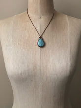 Load image into Gallery viewer, Faceted Amazonite Large Teardrop Necklace (Satya Collection)
