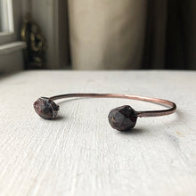 Load image into Gallery viewer, Raw Garnet Cuff Bracelet - Ready to Ship

