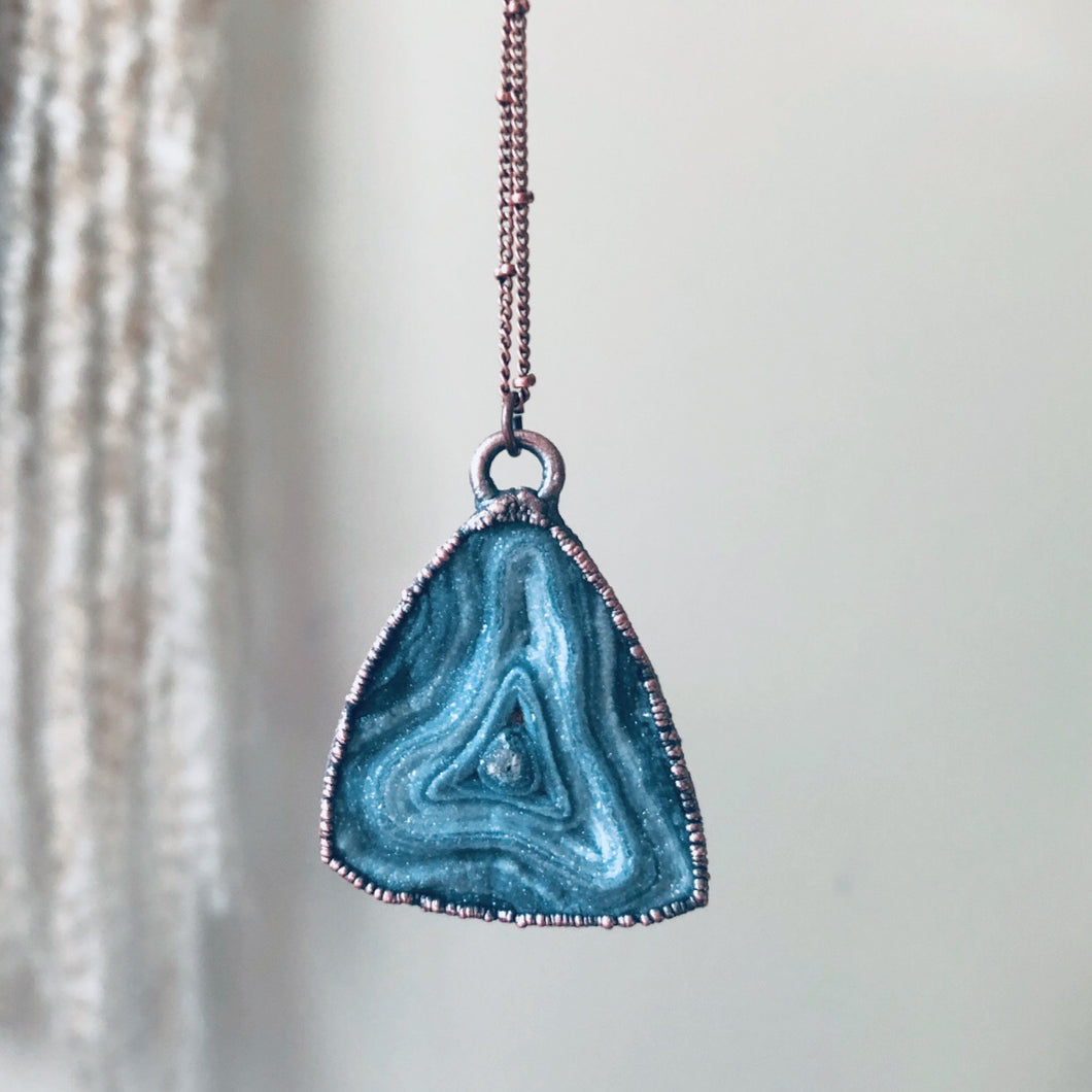 Chalcedony Triangle Necklace - Ready to Ship