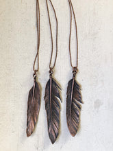 Load image into Gallery viewer, Electroformed Feather Necklace
