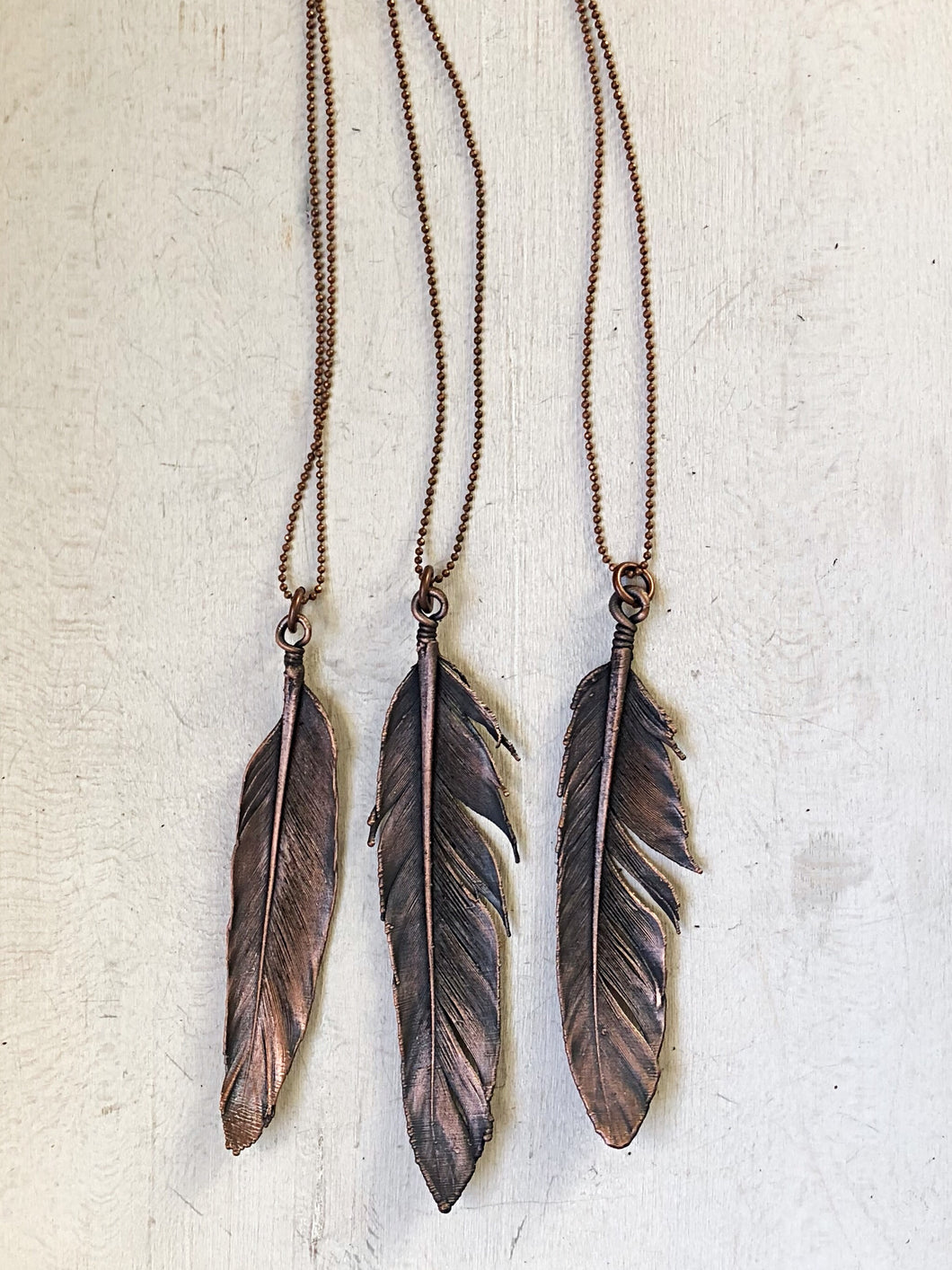 Electroformed Feather Necklace