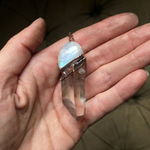 Load image into Gallery viewer, Clear Quartz Point and Moonstone Necklace #2 - Ready to Ship
