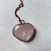 Load image into Gallery viewer, Rose Quartz Heart Necklace #1 - Ready to Ship
