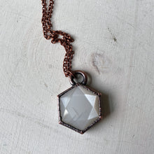 Load image into Gallery viewer, White Moonstone Hexagon Necklace #2 - Ready to Ship
