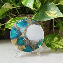 Load image into Gallery viewer, Crescent Moon and Pyrite Scrying Mirror - Ready to Ship
