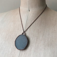 Load image into Gallery viewer, White Druzy Necklace (Oval)- Ready to Ship
