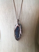 Load image into Gallery viewer, Electroformed Macaw Feather Necklace - Ready to Ship (5/17 Update)

