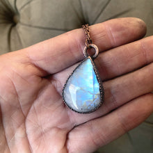 Load image into Gallery viewer, Rainbow Moonstone Teardrop Necklace Round #2 - Ready to Ship
