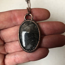 Load image into Gallery viewer, Silver Obsidian Oval Necklace #2 - Ready to Ship
